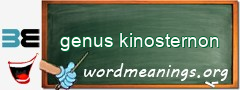 WordMeaning blackboard for genus kinosternon